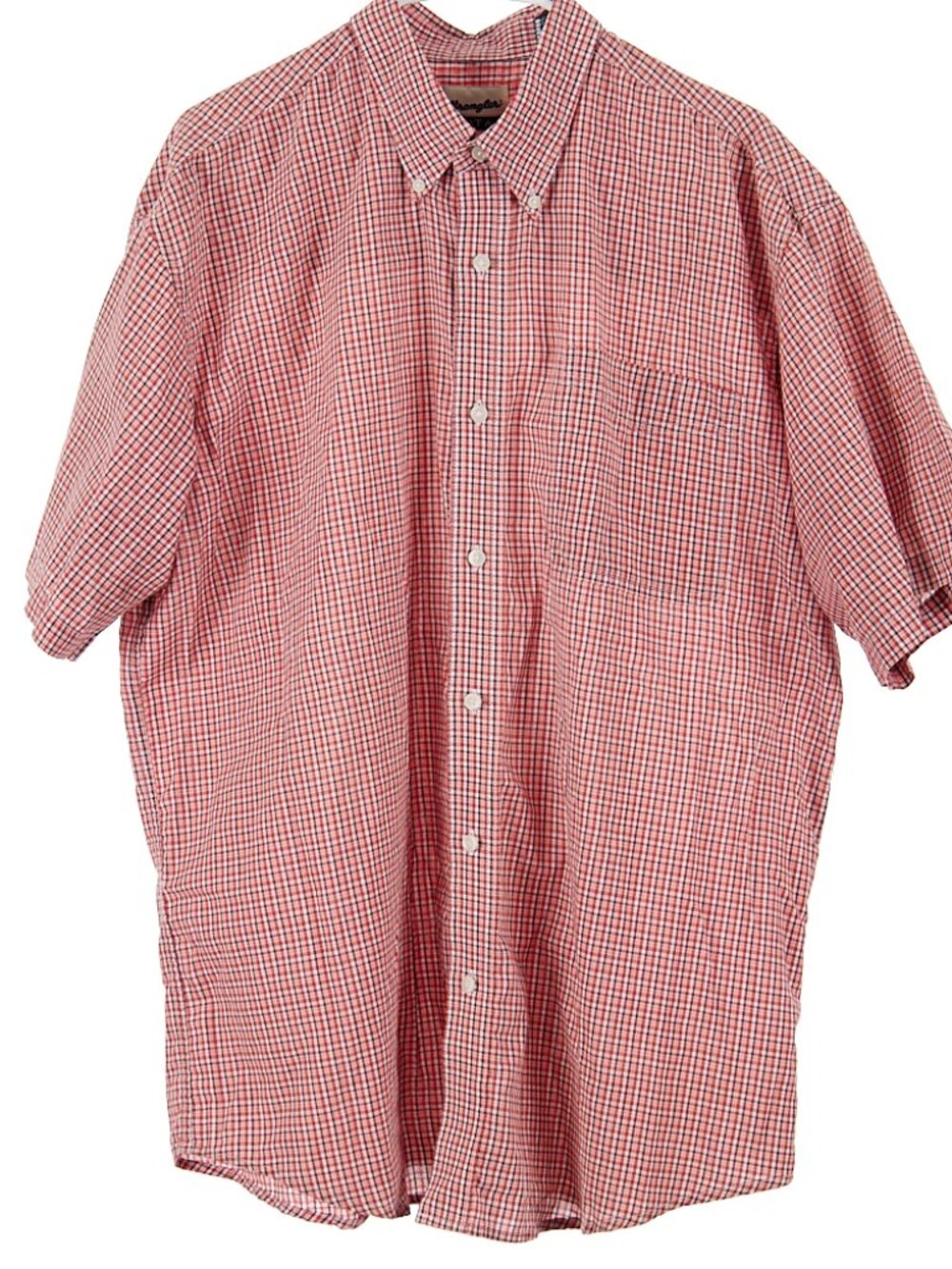 Wrangler Riata Short Sleeve Button Down Red Men's XL